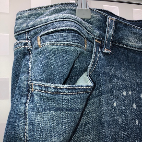 🎉3HP🎉 LANE BRYANT Low Rise Boyfriend Jeans Distressed Deconstructed Stretch 16 - Picture 6 of 16